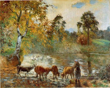  1875 Galerie - der Teich in Montfoucault 1875 Camille Pissarro